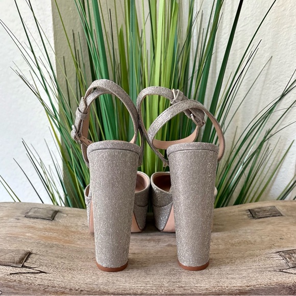 ANTONIO MELANI Born On Fifth Glittering Silver Platform Heels - Picture 5 of 12